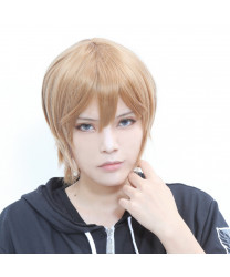 Okita Sougo Wig Gintama Okita Sougo Cosplay Short Brown Wig