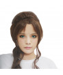 Final Fantasy Aerith Gainsborough Cosplay Hair Wig Thick Braids Wig