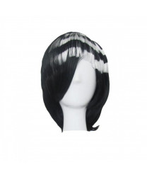 Soul Eater Death The Kid Black with White Cosplay Hair Wig