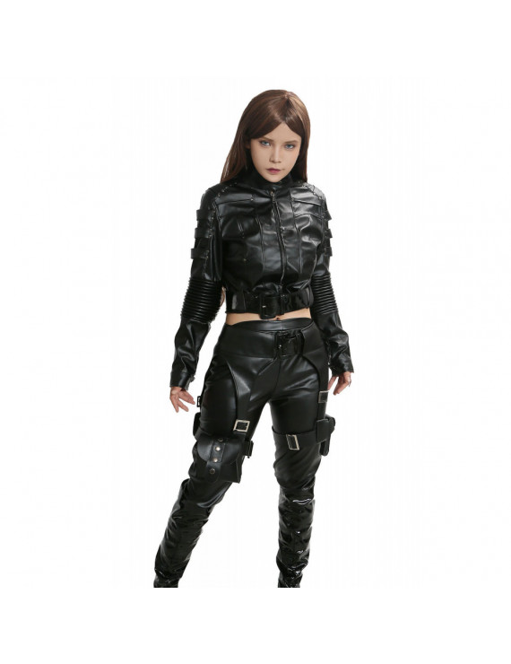 Black Canary Costume Black PU Cool Cosplay Costume for Woman