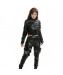 Black Canary Costume Black PU Cool Cosplay Costume for Woman