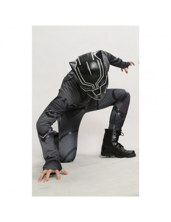 Captain America 3 Civil Wars Black Panther Costume Zentai (Only for the United States)
