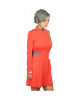 Star Trek Uhura Red Starfleet Uniform with Emblem Long-Sleeved Dress Uhura Cosplay Costume