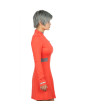 Star Trek Uhura Red Starfleet Uniform with Emblem Long-Sleeved Dress Uhura Cosplay Costume