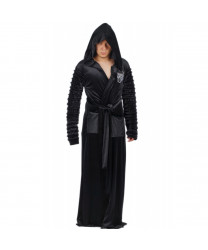 Star Wars Episode VII Kylo Ren Bathrobe Black Coral Velvet Bathrobe with Hood Kylo Ren Cosplay Costume