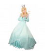 Super Mario Princess Rosalina Cosplay Costume Elegant Aqua Blue Womens Off Shoulder Dress