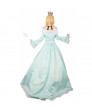 Super Mario Princess Rosalina Cosplay Costume Elegant Aqua Blue Womens Off Shoulder Dress