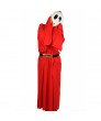 Super Mario Shy Guy Costume Bright Red Robe with Hood Shy Guy Cosplay Costume