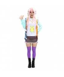 Super Sonico Cute Anime Cosplay Costume Outfit