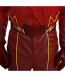 The Flash Costume Season 2 Suit Deluxe Red Leather Outfit With Chest Badge Barry Allen Cosplay Adult Custom Made