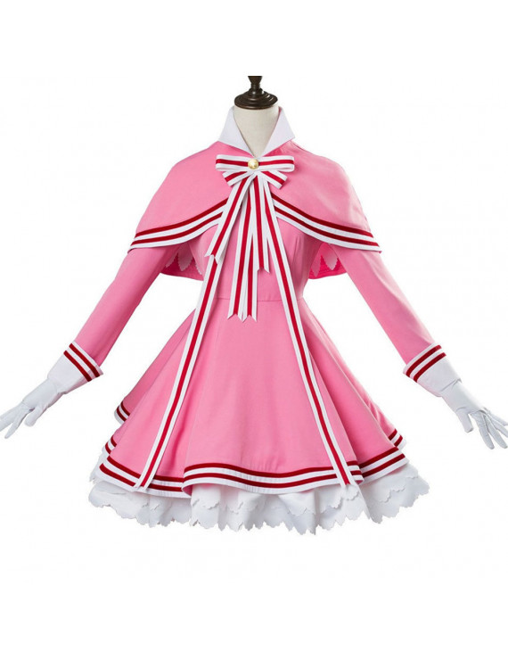 Sakura Kinomoto Pink Uniform Cosplay Costume