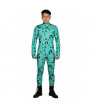 DC Comics Riddler Costume Coat with Full Bodysuit Batman Riddler Cosplay Costume