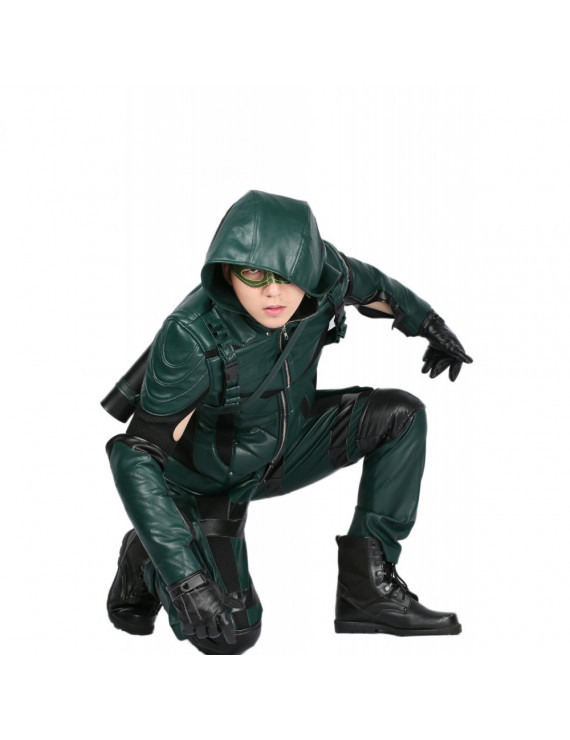 Green Arrow Season 4 Cosplay Costume Oliver Queen Outfit