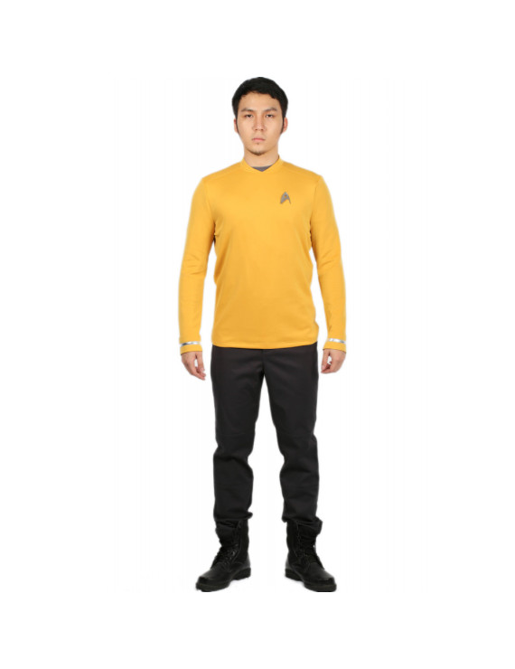 Star Trek Beyond Starfleet Gold Uniform with Emblem Star Trek Cosplay Costume