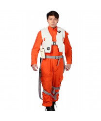 Star Wars VII Poe Dameron X Wing Fighter Orange Cosplay Costume