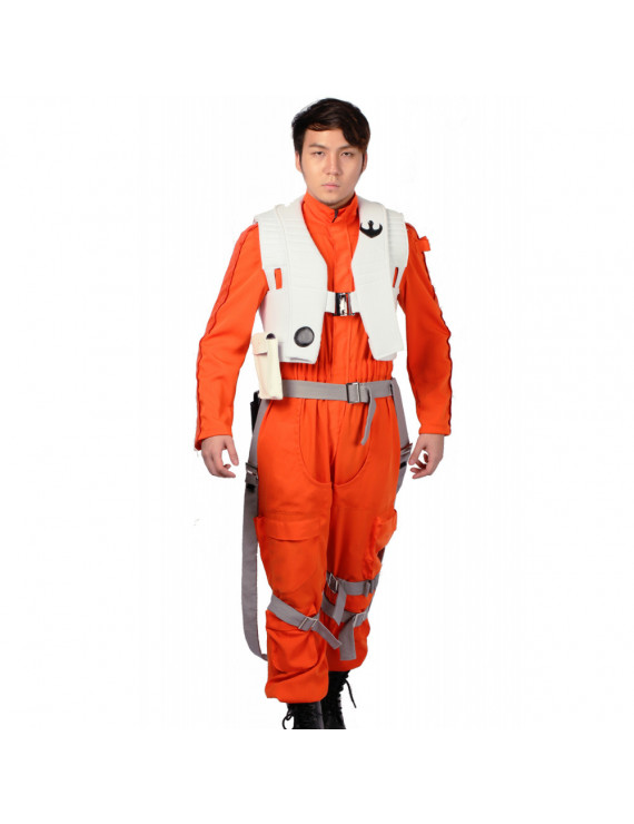 Star Wars VII Poe Dameron X Wing Fighter Orange Cosplay Costume