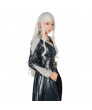 The Amazing Spider Man Black Cat White Long Wavy Cosplay Wig 70 cm
