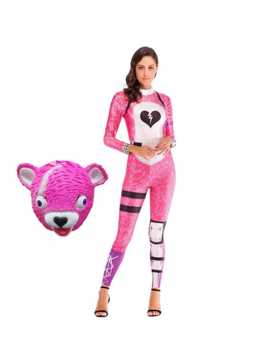 Fortnite Cuddle Team Leader Spandex Jumpsuit Cosplay Costume