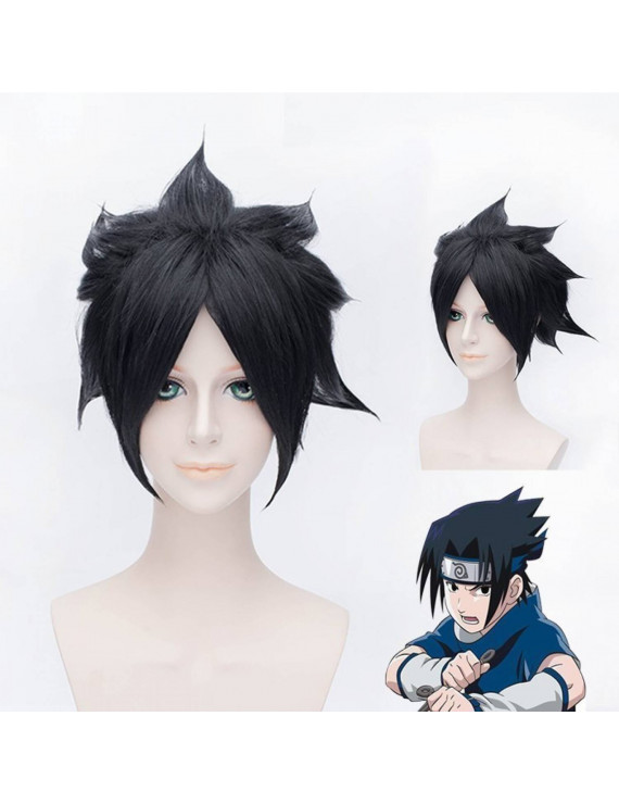 Naruto Uchiha Sasuke Black Short Styled Cosplay Wig