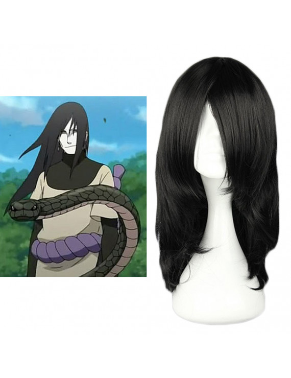 Naruto Orochimaru Black 60 Cm Cosplay wig 