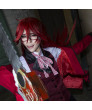 Black Butler Grell Sutcliff Cosplay Wigs Long Straight Red Party Wig 100cm