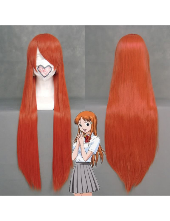 Bleach Inoue Orihime Long Orange Cosplay Wigs