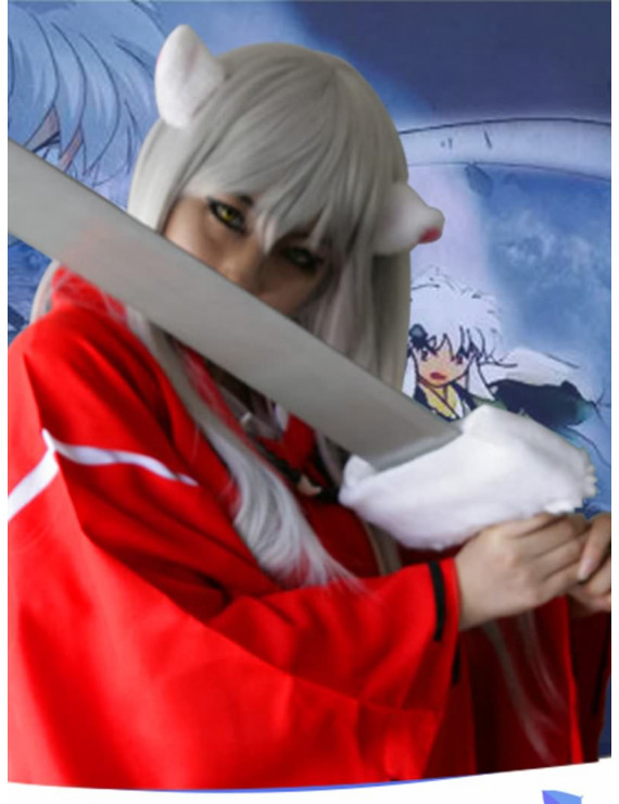 Cosplay Wig Inuyasha Inu Yasha Long Straight White Party Wigs 100 cm