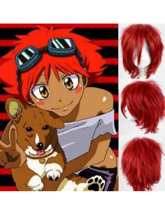 Cowboy Bebop ED Cosplay Wig Short Red Heat Resistant Fiber Party Wigs