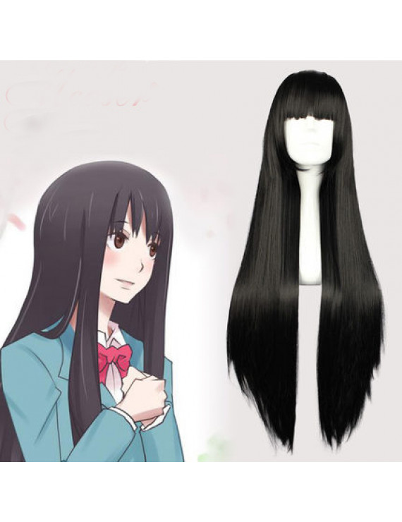Inuyasha Kagome Higurashi Long Straight Black Cosplay Wig