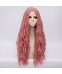 Trendy Wigs 68 CM Pink Long Fluffy Wavy Lolita Wig for Women