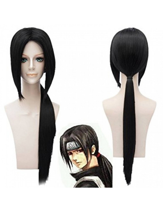 Naruto Akatsuki Uchiha Itachi Black Long Straight Cosplay Wig