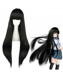 A Certain Magical Index Aisa Himegami Black Cosplay Wig 100 cm
