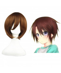 07-Ghost Kasutoru Brown Cosplay Wigs 32 cm