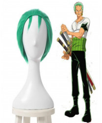 One Piece Roronoa Zoro Green Short Straight Cosplay Wig