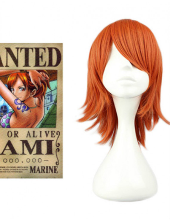 One Piece Nami Short Orange Cosplay Wig