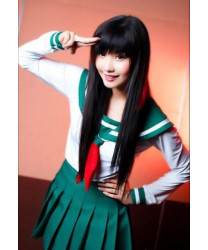 Inuyasha Higurashi Kagome Long Straight Black Cosplay Wig