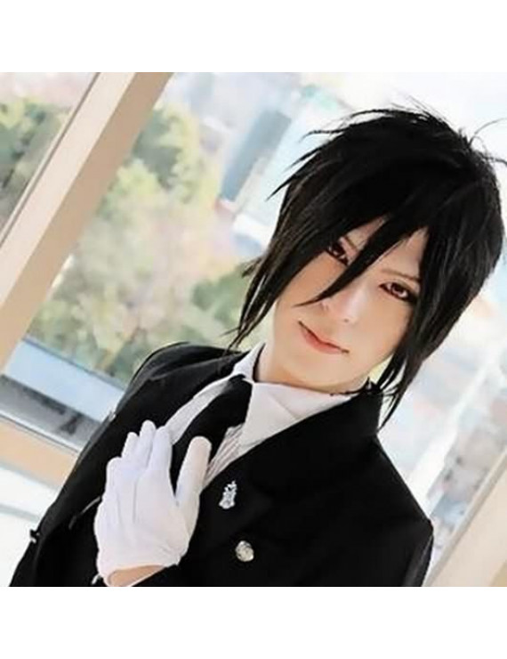 Black Butler Sebastian Michaelis Short Black Japan Anime Cosplay Wigs