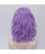 Short Light Purple Curly Heat Resistant Anime Party Cosplay Wig