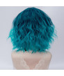 Blue Ombre Short Wavy Heat Resistant Fiber Full Lolita Wig
