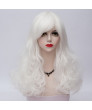 Long Wavy White Heat Resistant Fiber Fashion Lolita Wig 60 cm