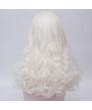 Long Wavy White Heat Resistant Fiber Fashion Lolita Wig 60 cm