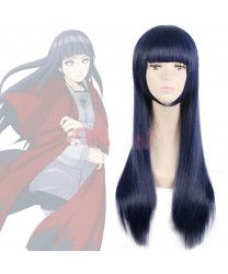 Naruto Shippuden Hinata Hyuga Blue Black Mixed Color Long Straight Cosplay Wig