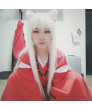 Inuyasha Inuyasha Long silver Cosplay Wig with Ears 100 cm