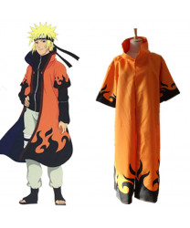 Naruto Uzumaki Sixth Hokage Overcoat Cloak Cosplay Costume