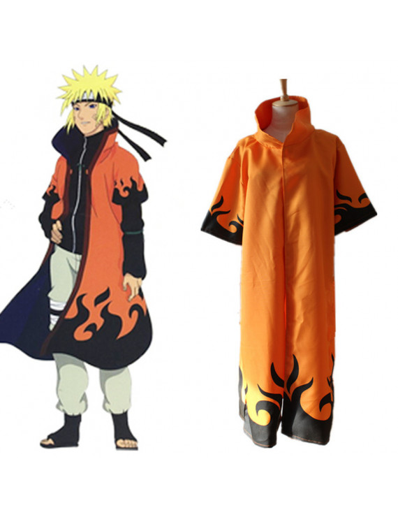Naruto Uzumaki Sixth Hokage Overcoat Cloak Cosplay Costume