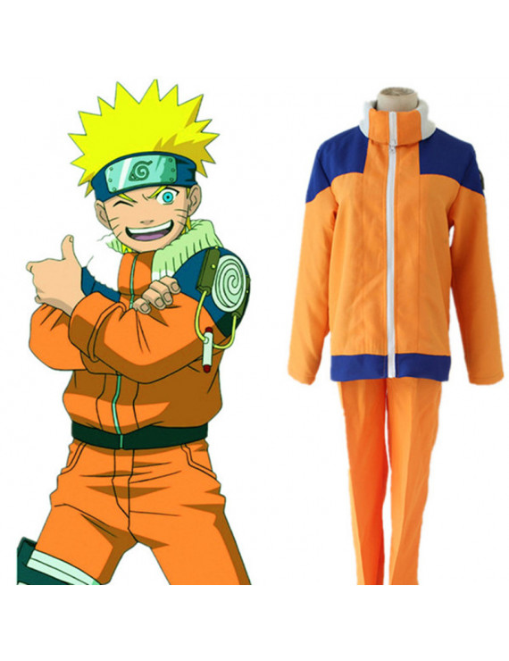 Naruto Uzumaki Childhood Shippuuden Suit Cosplay Costume