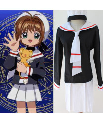 Clear Card Sakura KINOMOTO SAKURA School Uniform Cosplay Costumes 