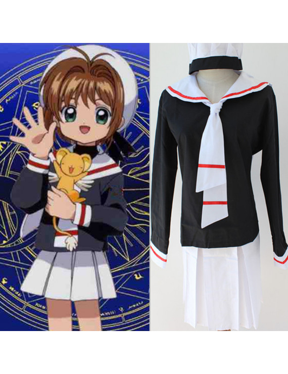 Clear Card Sakura KINOMOTO SAKURA School Uniform Cosplay Costumes 