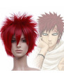 Naruto Sabaku No Gaara Short Wine Red Cosplay Wig