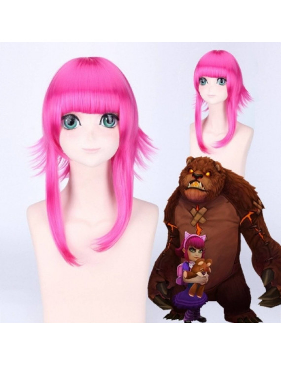 LOL League of Legends Annie Anti Alice Rose Long Cosplay Wig